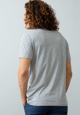 Erkek Gri Melanj Basic Tişört - 50199830037