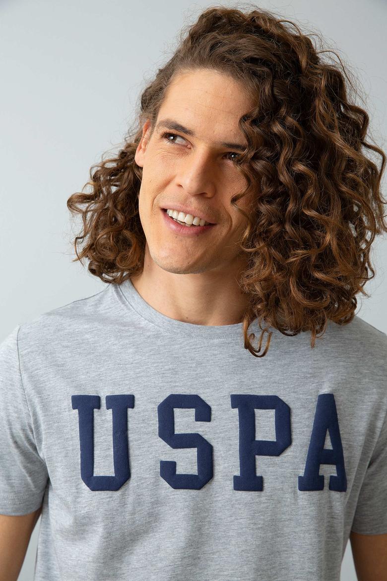 Erkek Gri Melanj Basic Tişört - 50199830037