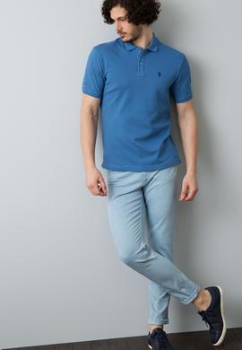 Erkek Mavi T-Shirt Basic - 50187316303