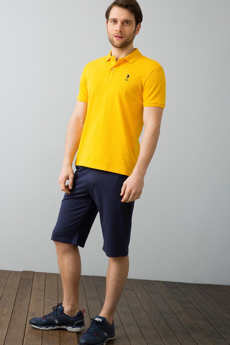 Erkek Sarı T-Shirt Basic - 50187334131