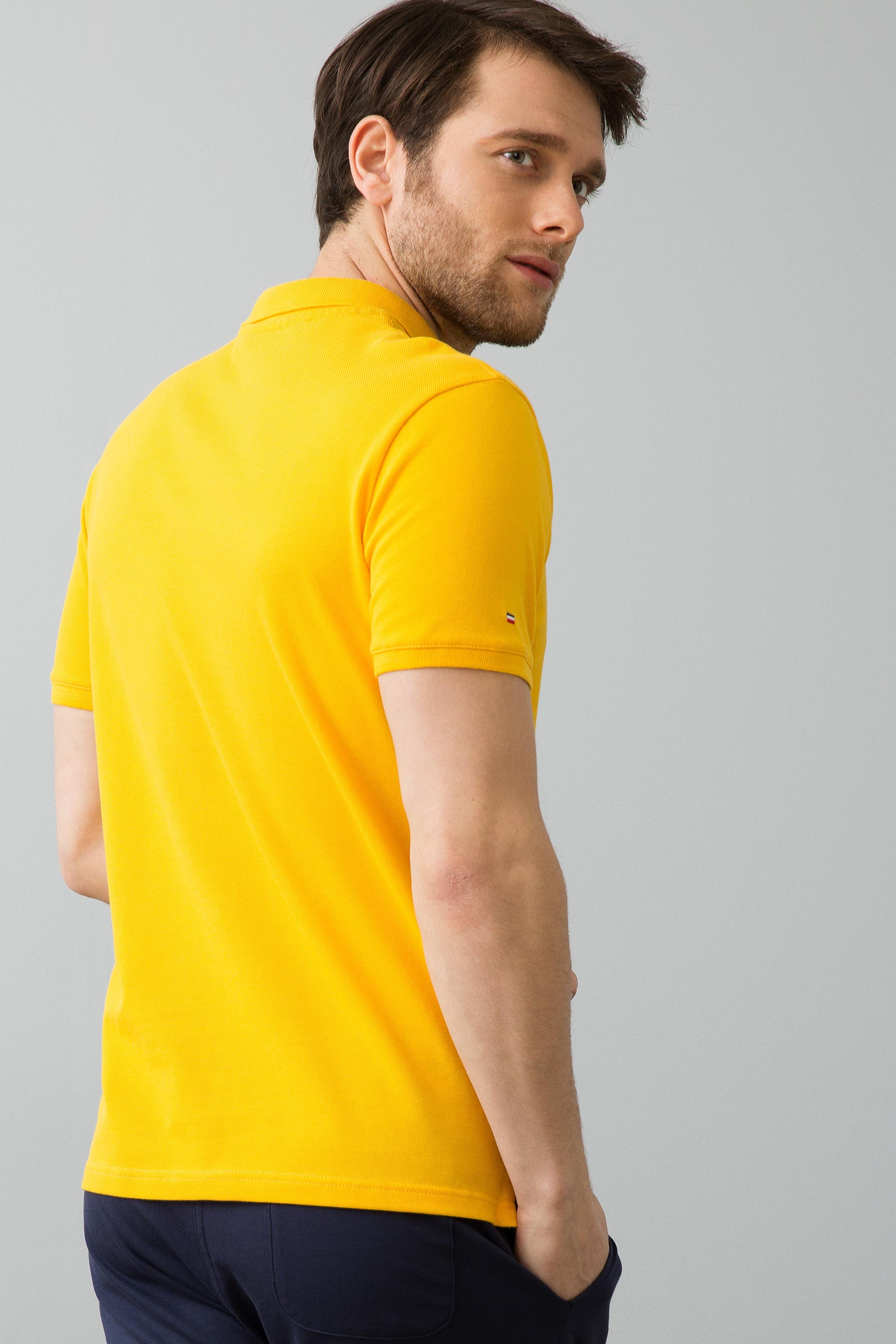 Erkek Sarı T-Shirt Basic - Image 3