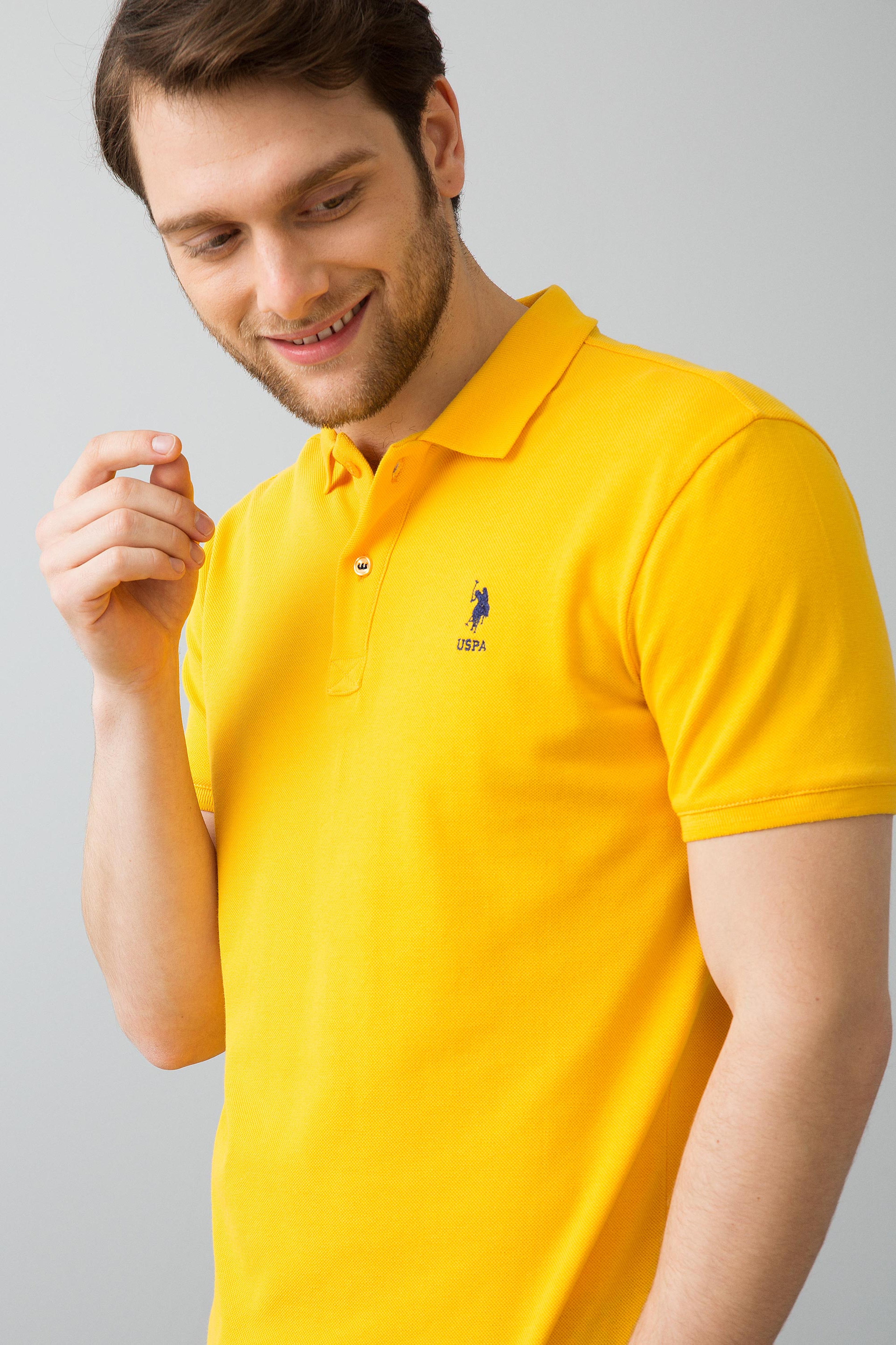 Erkek Sarı T-Shirt Basic - Image 1