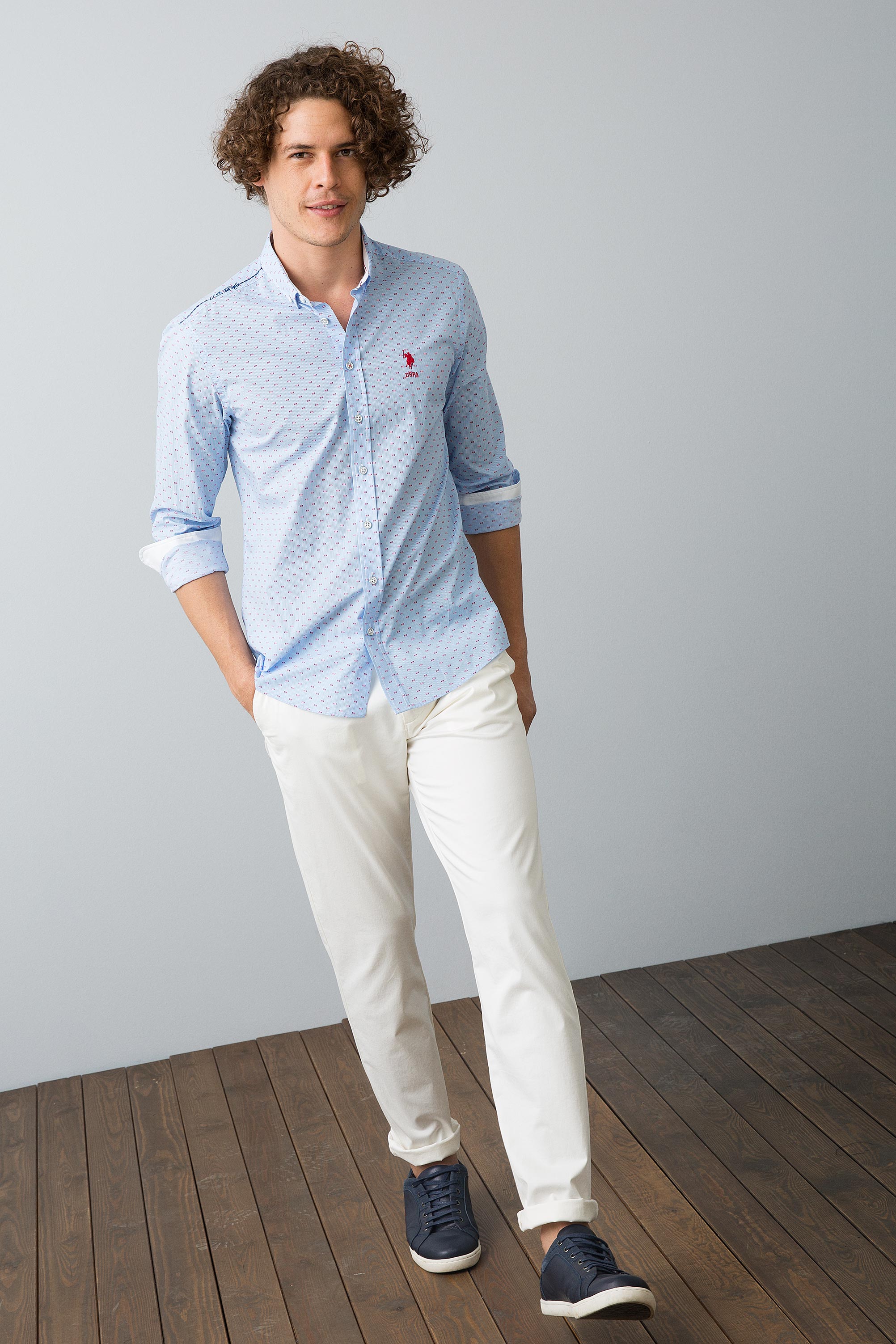 Beyaz Slim Pantolon - Image 1