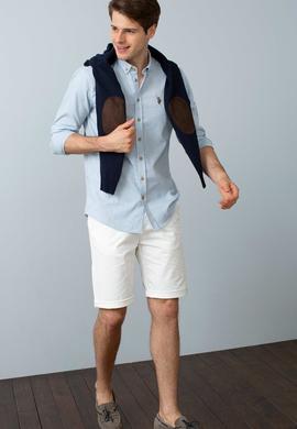 Beyaz Standart Şort - 50189749001