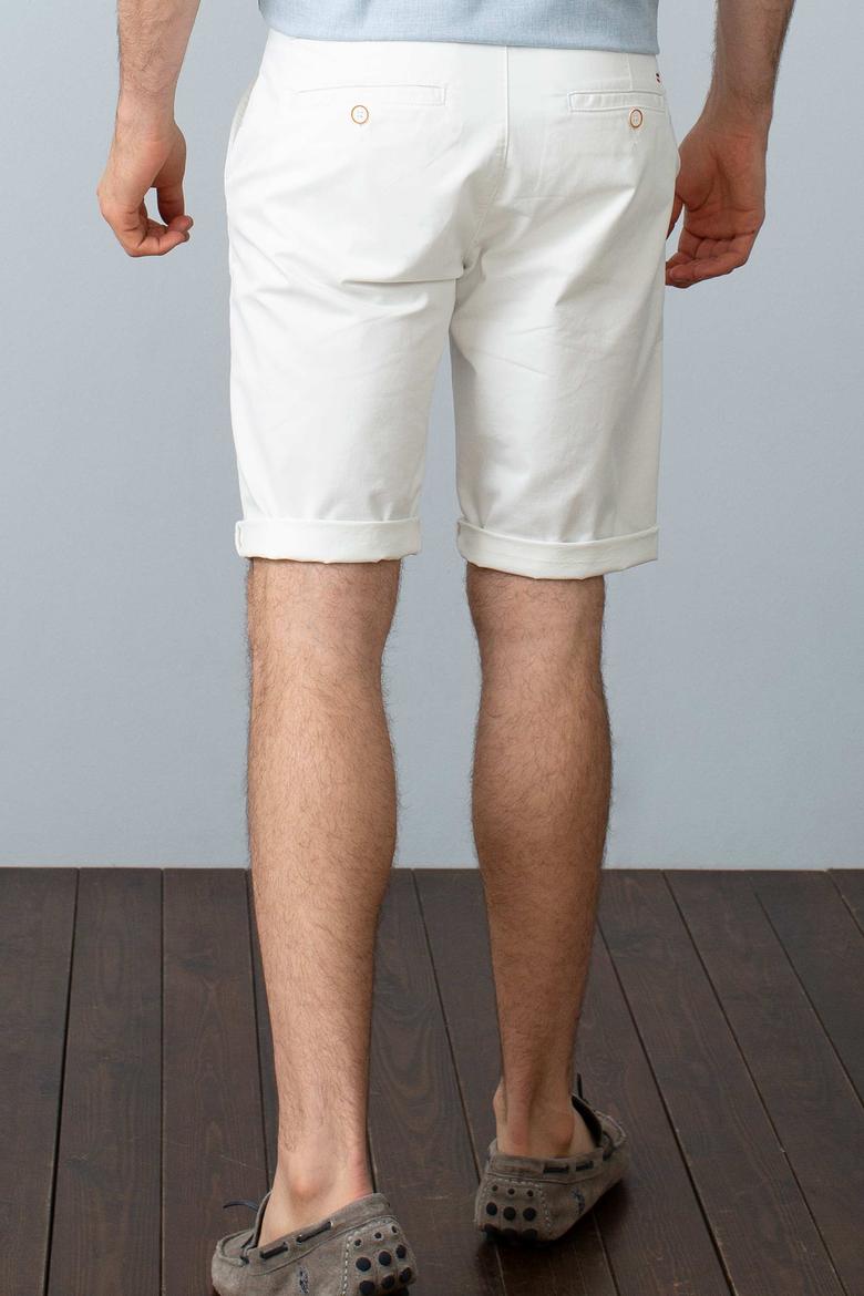 Beyaz Standart Şort - 50189749001