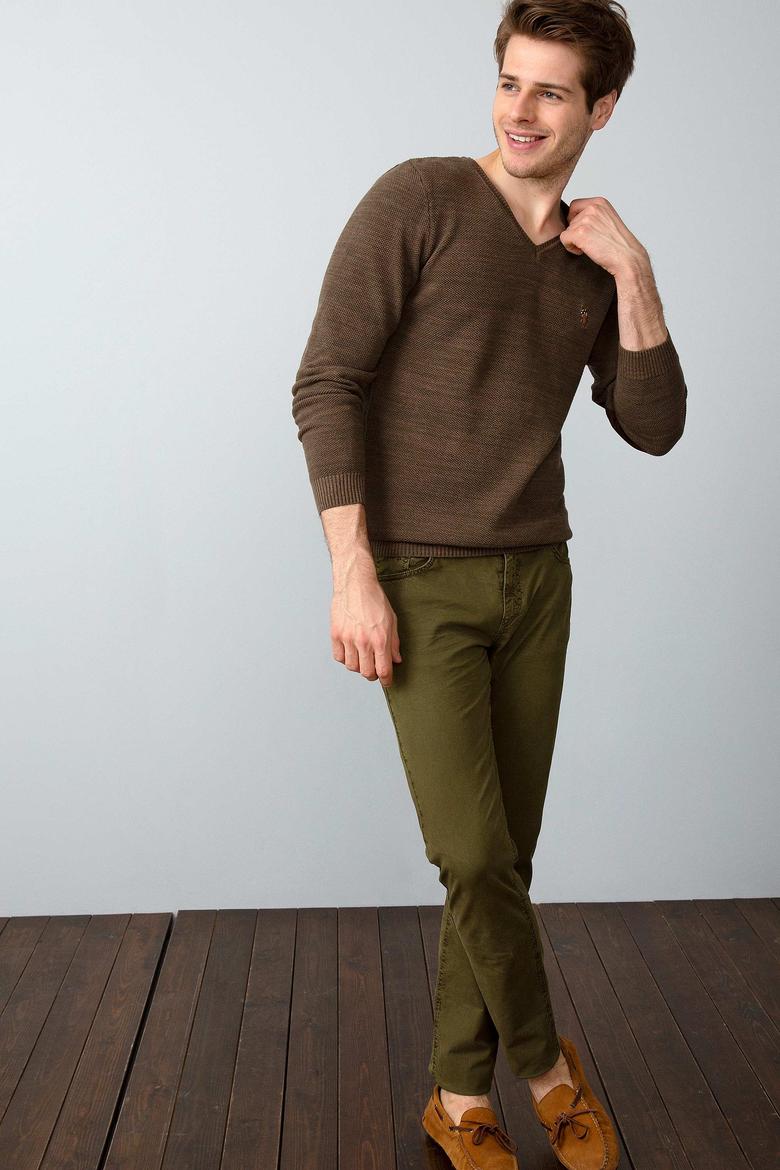 Erkek Haki Standart Kazak - 50192336013