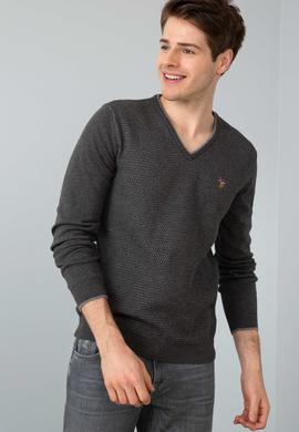 Erkek Gri Standart Kazak - 50192365012