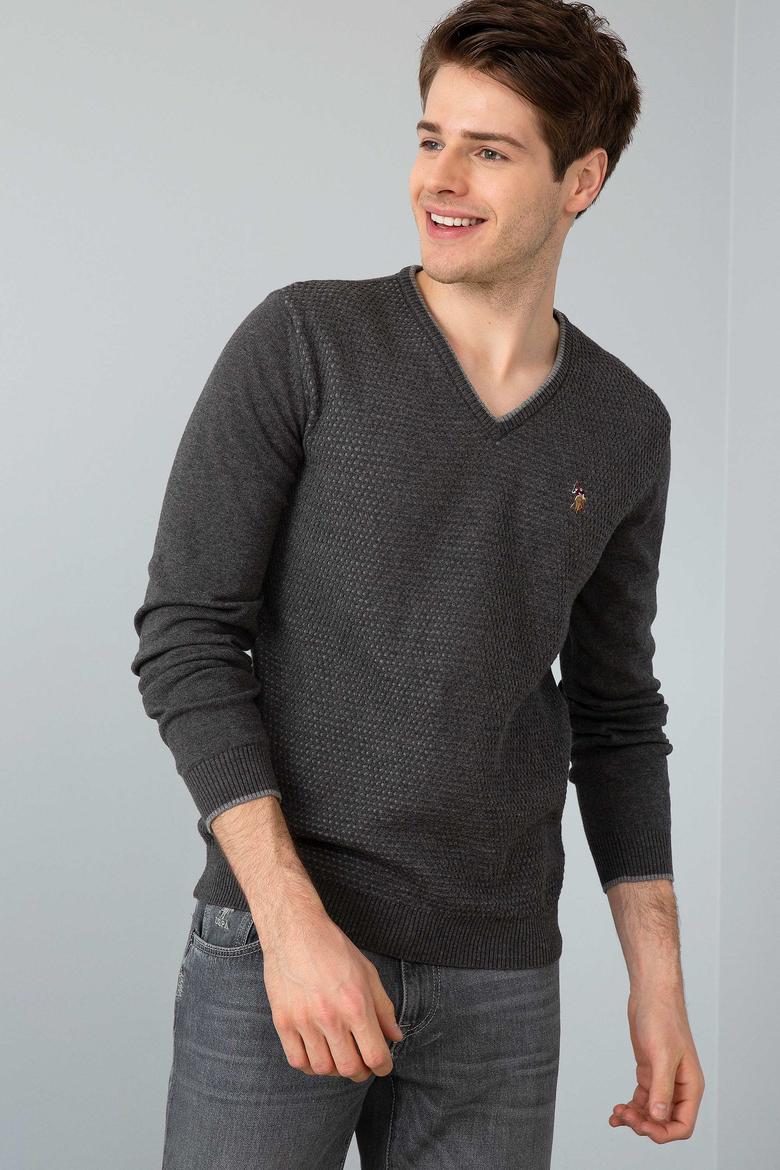 Erkek Gri Standart Kazak