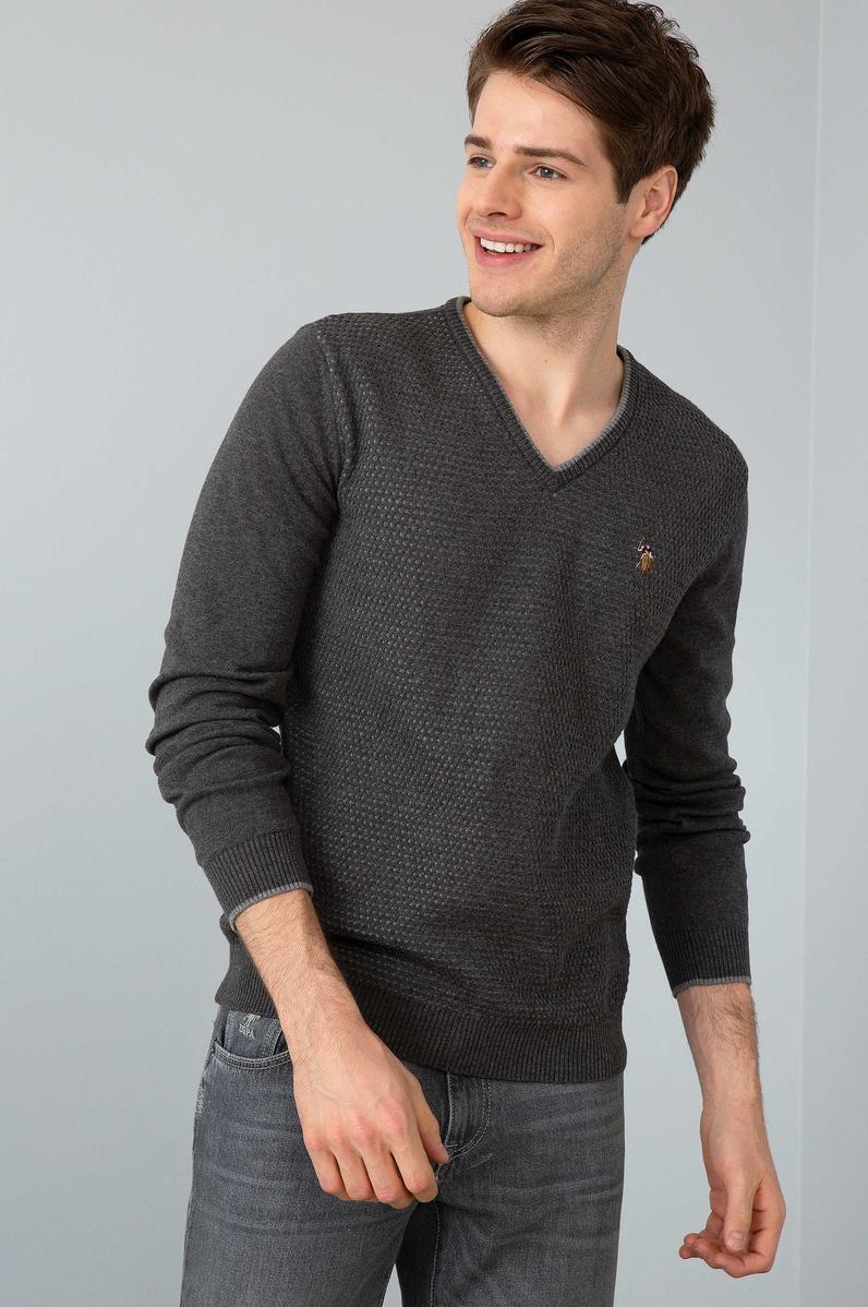 Erkek Gri Standart Kazak