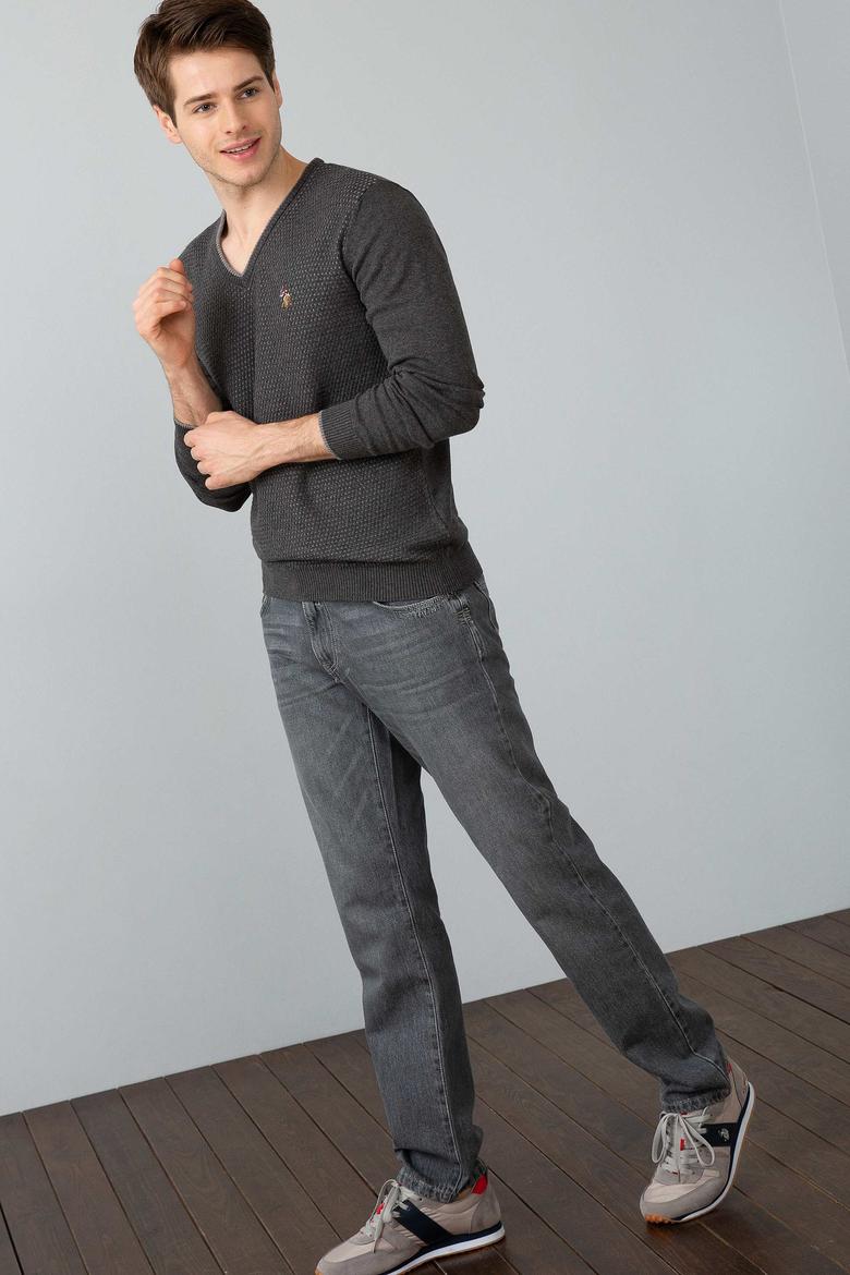 Erkek Gri Standart Kazak - 50192365012