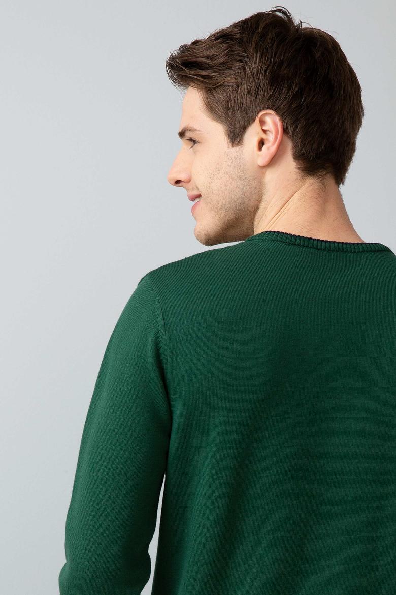 Erkek Yeşil Standart Kazak - 50192365022