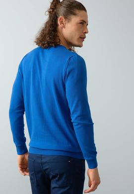 Erkek Mavi Triko Kazak Basic - 50192668043