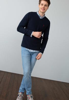 Erkek Lacivert Standart Kazak - 50192669001