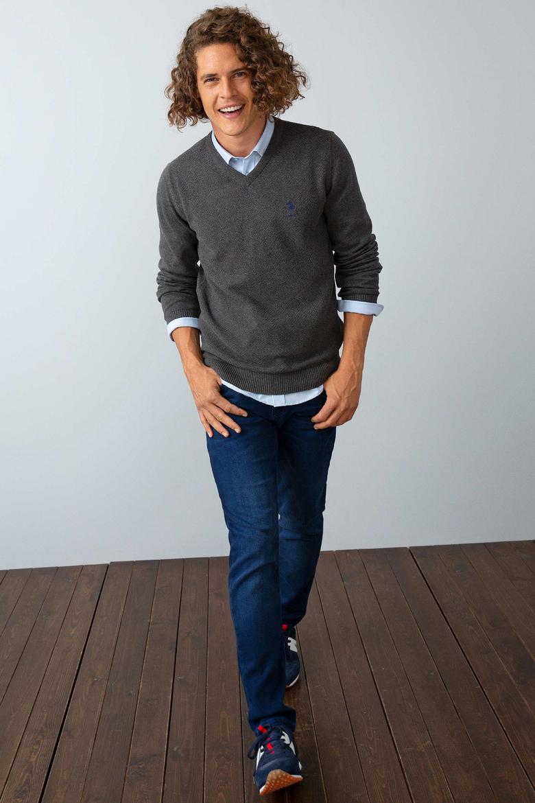 Erkek Gri Standart Kazak - 50192669022