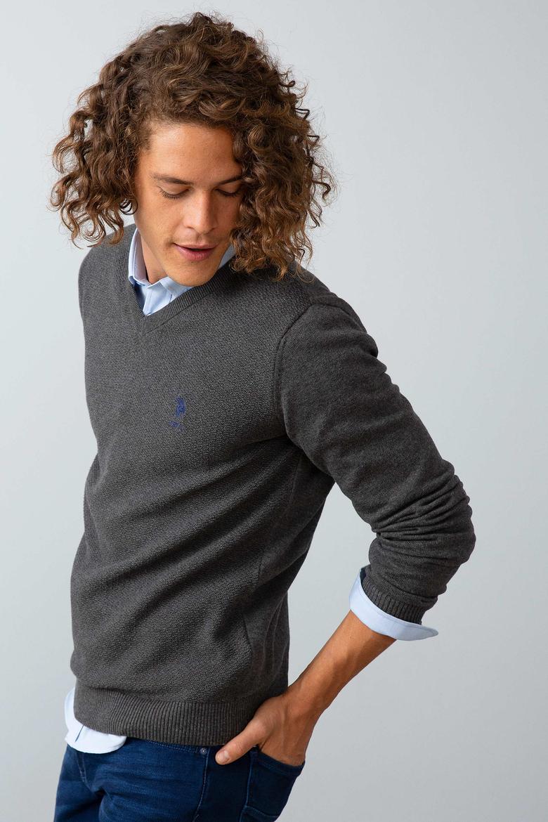 Erkek Gri Standart Kazak