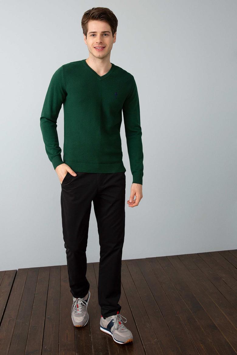 Erkek Yeşil Standart Kazak - 50192669034