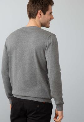 Erkek Gri Melanj Basic Kazak - 50192669047