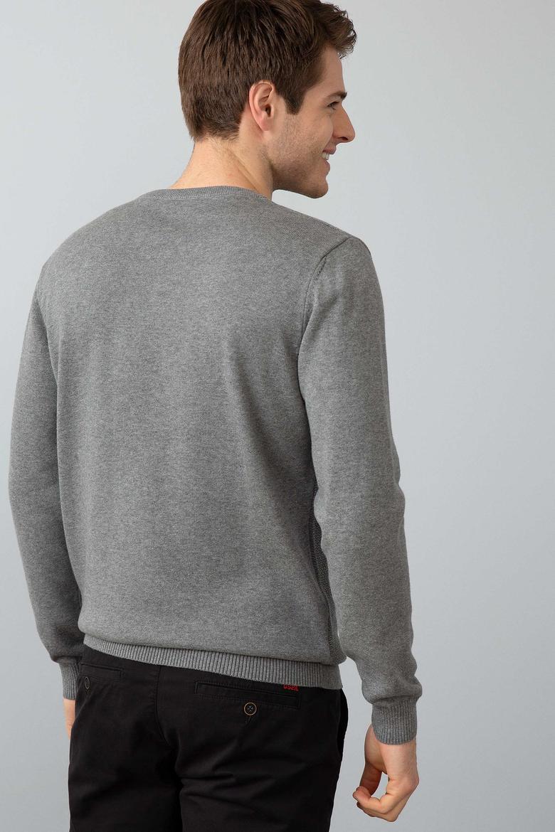 Erkek Gri Melanj Basic Kazak - 50192669047