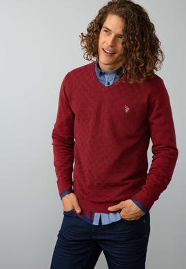 Erkek Bordo Standart Kazak - 50192677019