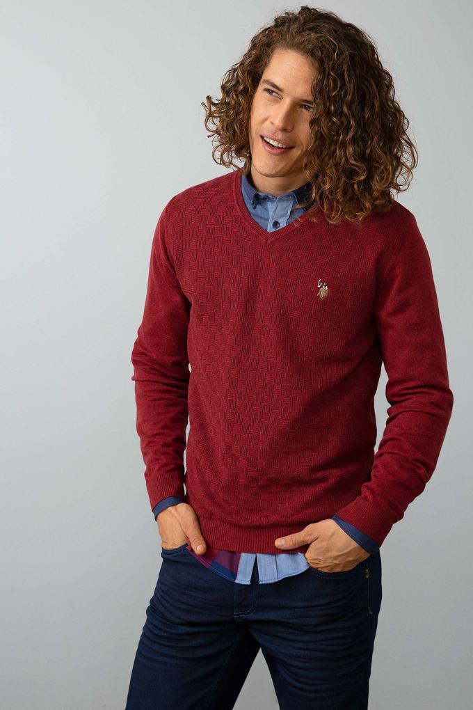 Erkek Bordo Standart Kazak