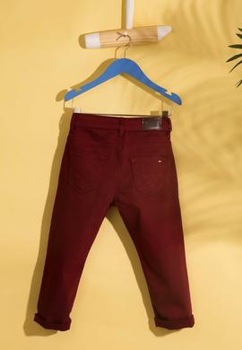 Erkek Çocuk Bordo Kanvas Pantolon - 50193620043