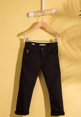 Erkek Çocuk Siyah Kanvas Pantolon - 50193620057