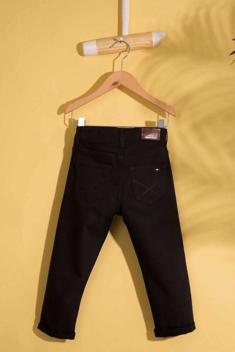 Erkek Çocuk Siyah Kanvas Pantolon - 50193620057
