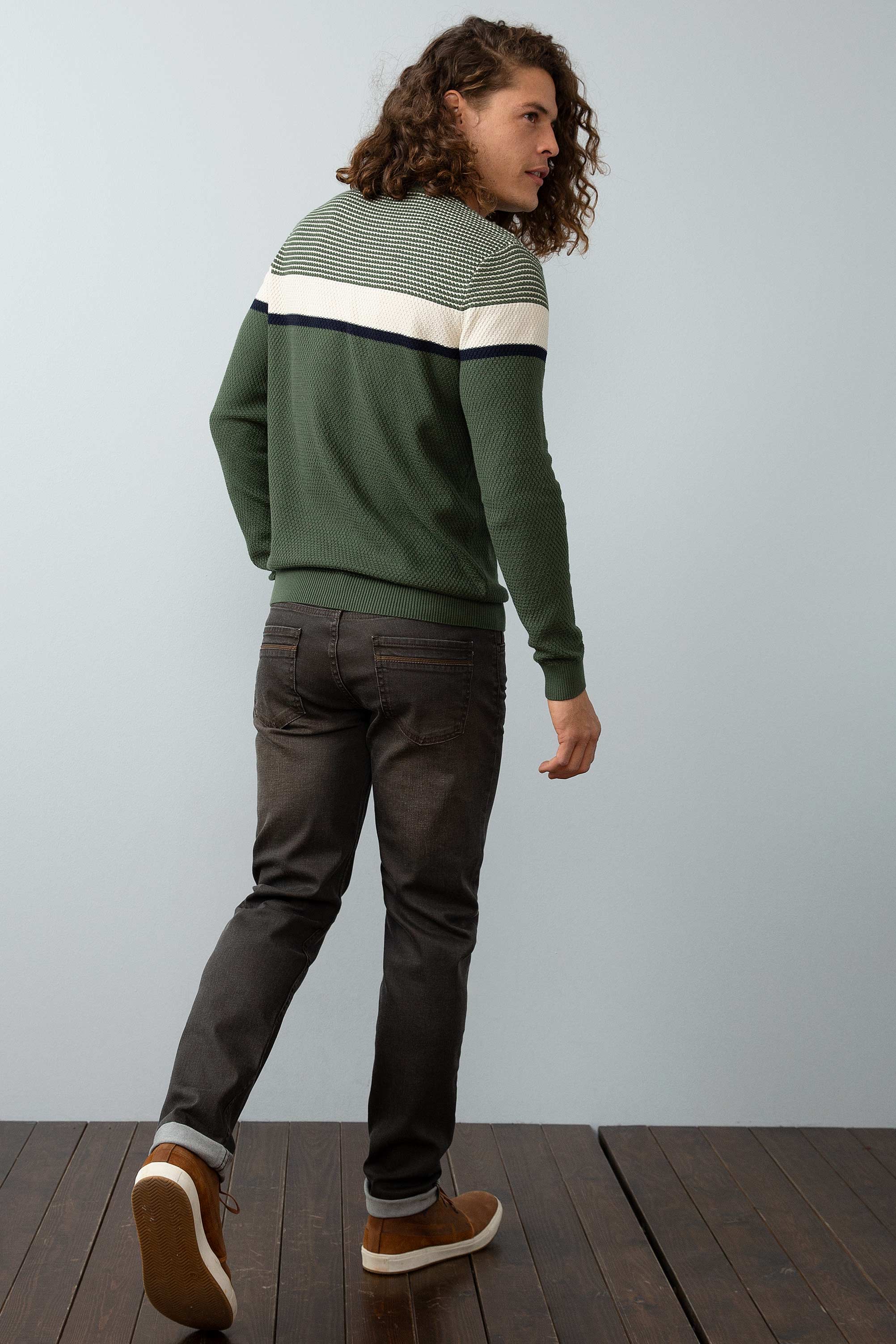 Kahverengi Denim Pantolon - Image 2