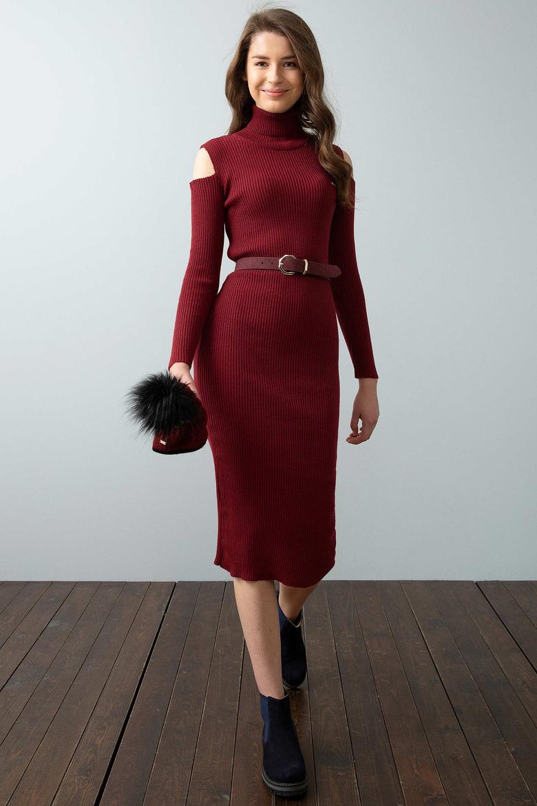 Kırmızı Triko Elbise