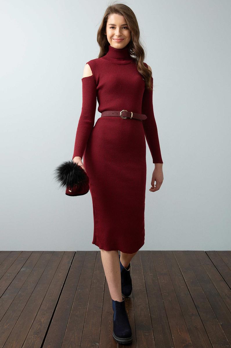 Kırmızı Triko Elbise