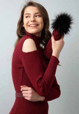 Kırmızı Triko Elbise - 50194323020