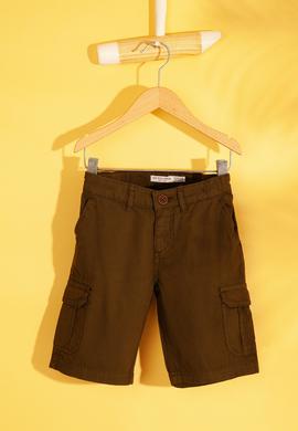 Erkek Çocuk Haki Dokuma Şort - 50198863057