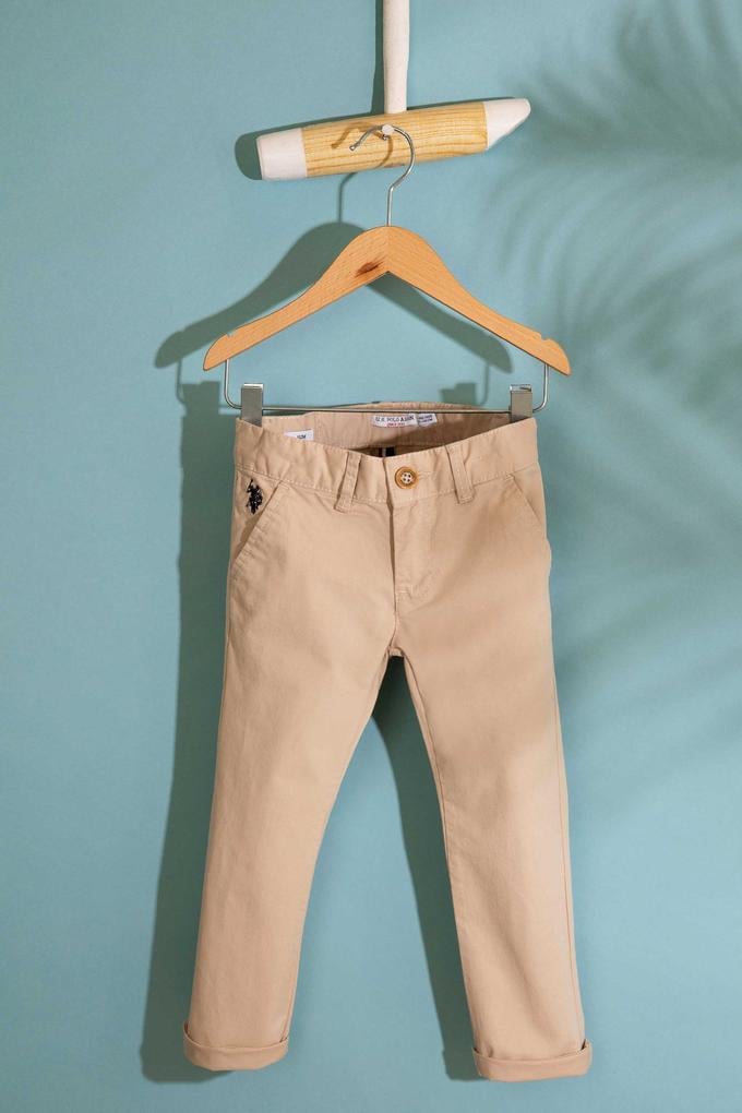 Erkek Çocuk Bej Kanvas Pantolon