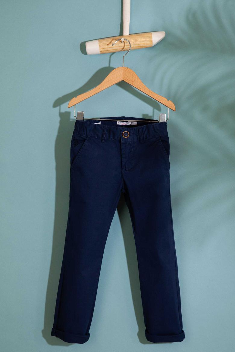 Erkek Çocuk İndigo Kanvas Pantolon