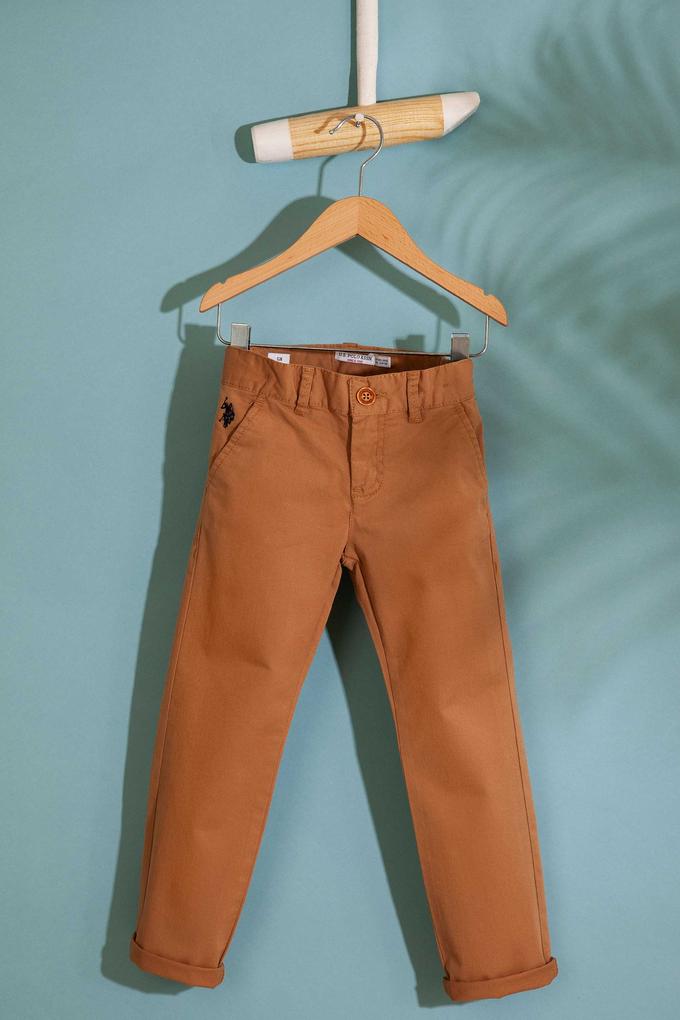 Erkek Çocuk Camel Kanvas Pantolon