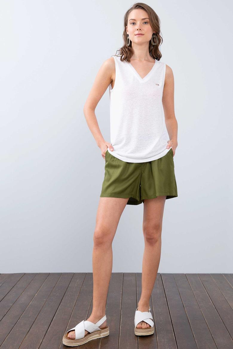 Kadın Haki Şort