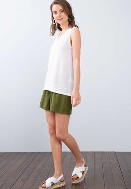 Kadın Haki Şort - 50198941030