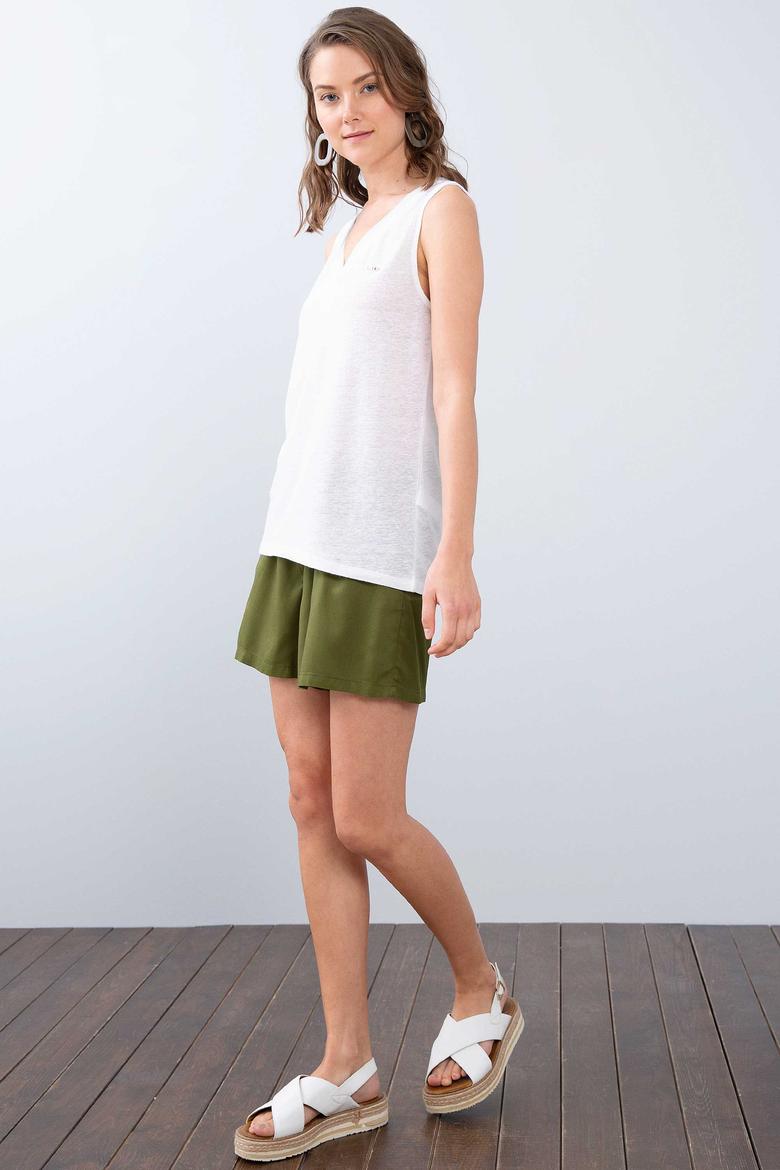 Kadın Haki Şort - 50198941030