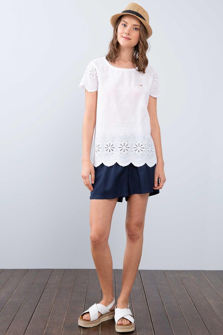 Kadın Lacivert Bermuda Şort