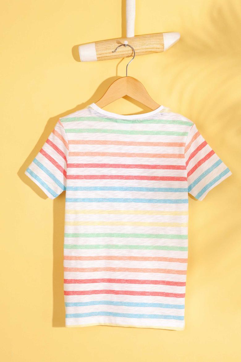 Çocuk Beyaz Bisiklet Yaka Tişört - 50199108045