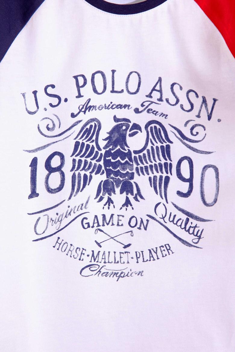 Çocuk Beyaz Bisiklet Yaka Tişört - 50199112046