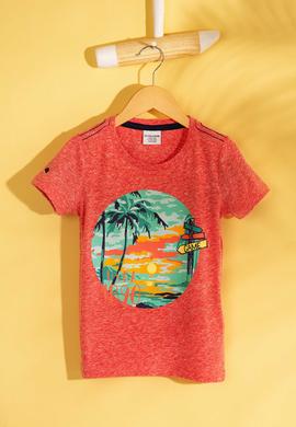 Çocuk Kırmızı Bisiklet Yaka Tişört - 50199134012