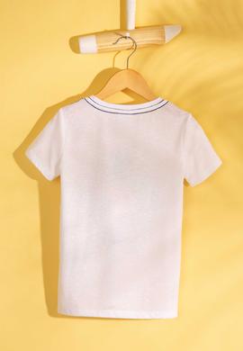 Çocuk Beyaz Bisiklet Yaka Tişört - 50199134045