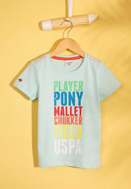 Çocuk Yeşil Bisiklet Yaka Tişört - 50199136056