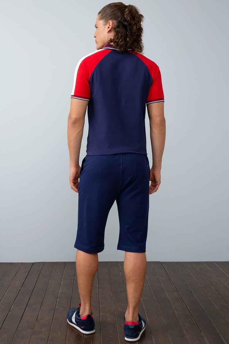 Erkek Lacivert  Örme Şort - 50199141006