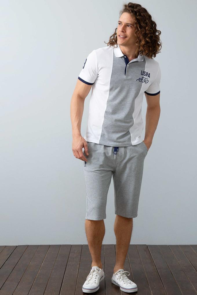 Erkek Gri Melanj  Örme Şort