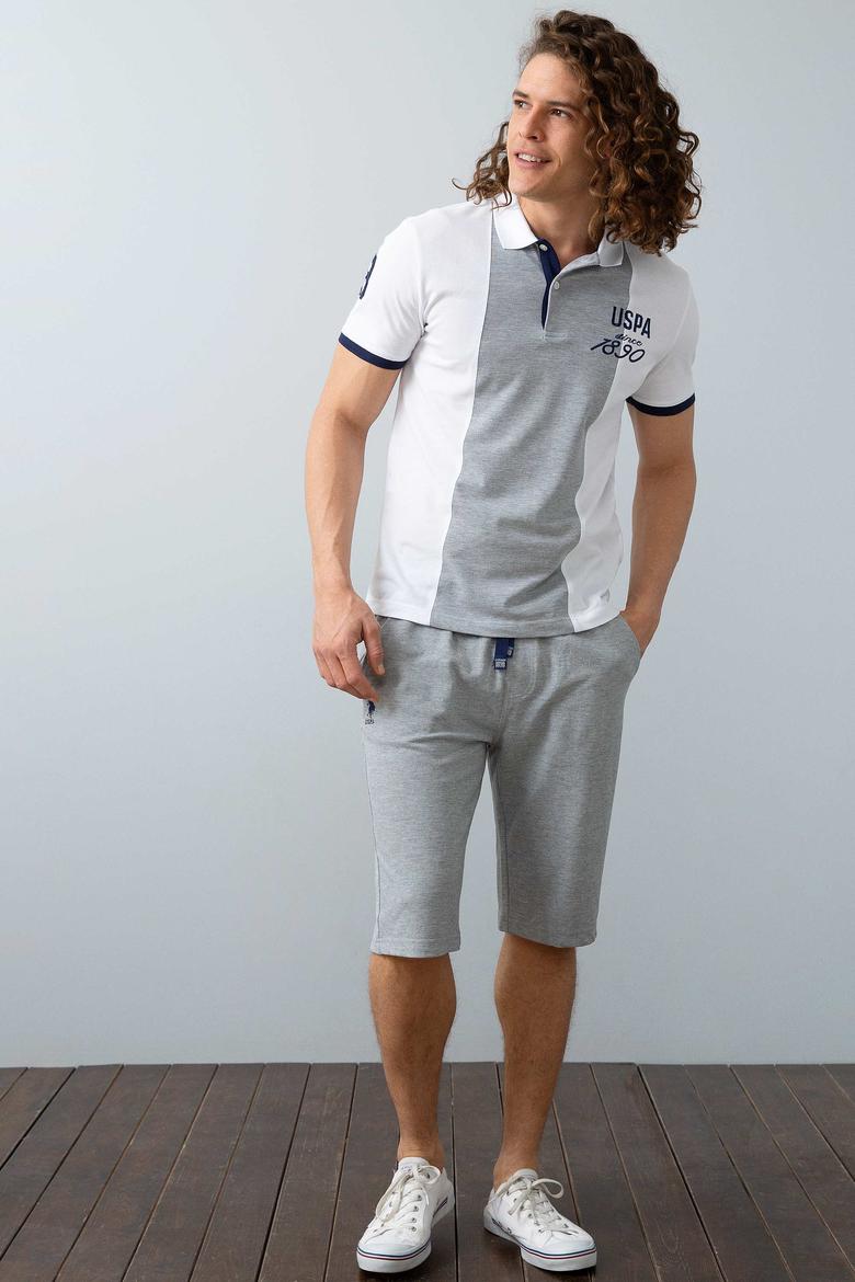 Erkek Gri Melanj  Örme Şort