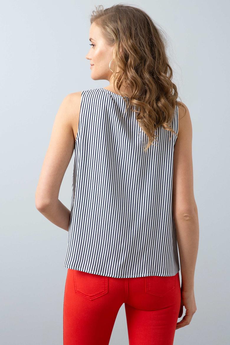 Kadın Lacivert Gömlek Kısakol - 50199148004