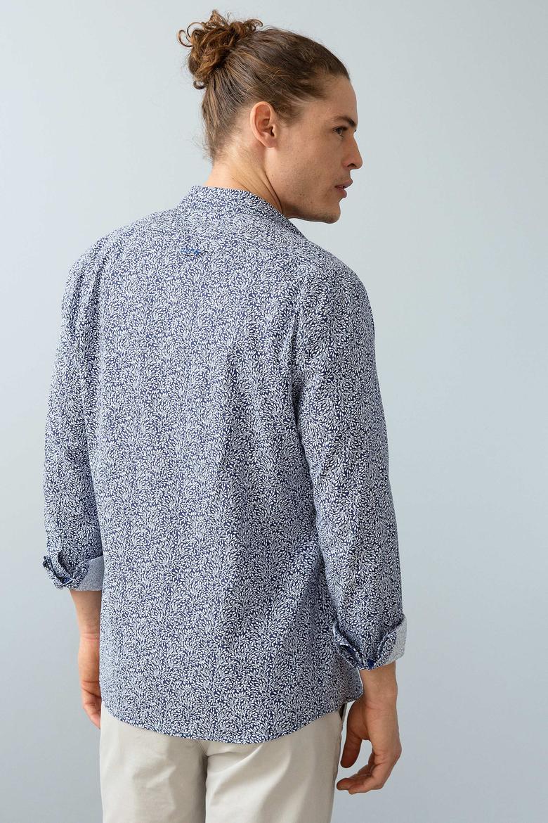 Erkek Saks Uzun Kollu Gömlek - 50199162014