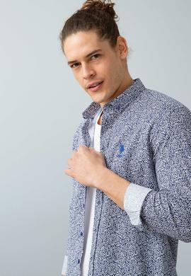 Erkek Saks Uzun Kollu Gömlek - 50199162014